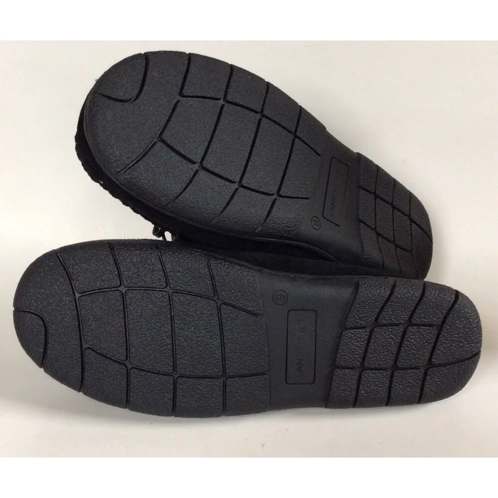 NEW LANDS’ END Men's Fuzzy Lined Lace Up Moccasin Slippers/Shoes (Size 9 M)